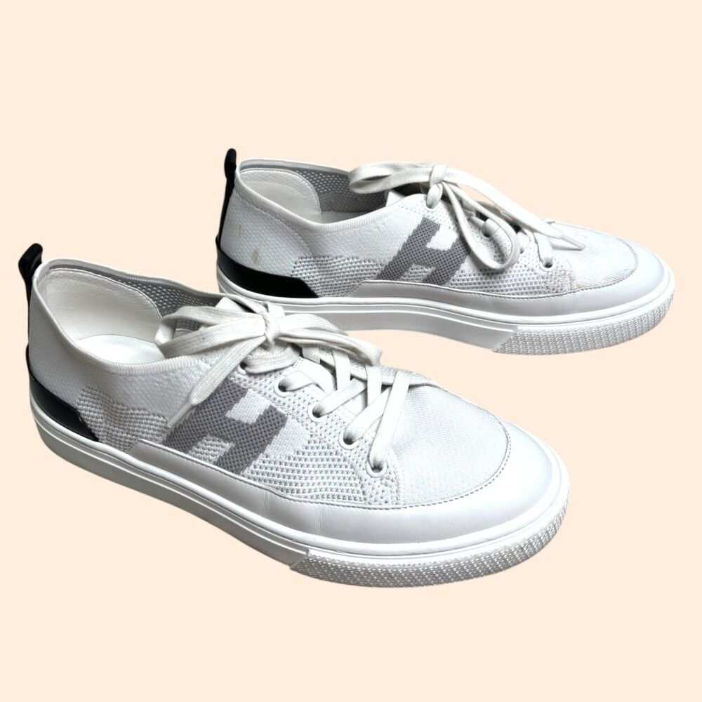 Hermes Deep White Sneakers